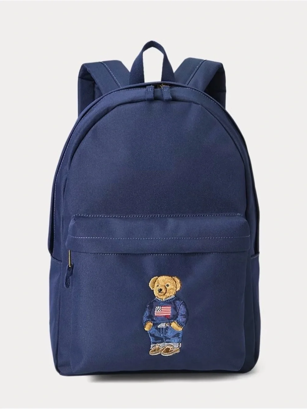 Polo Bear Backpack Navy Embroidered Backpack